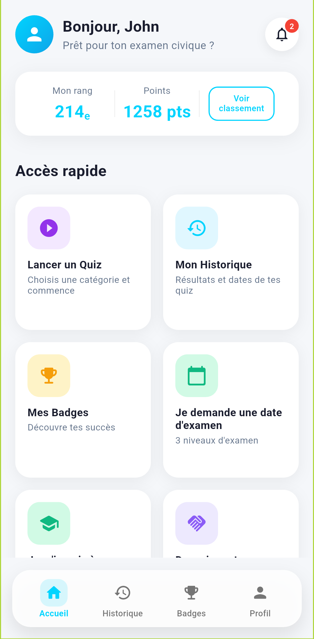 Application TestCivique